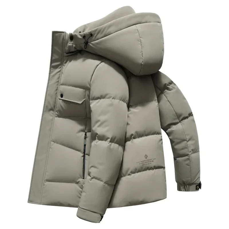 YEAE nuovo piumino invernale con cappuccio staccabile per uomo piumino da uomo addensato regolare cappotto invernale caldo Top