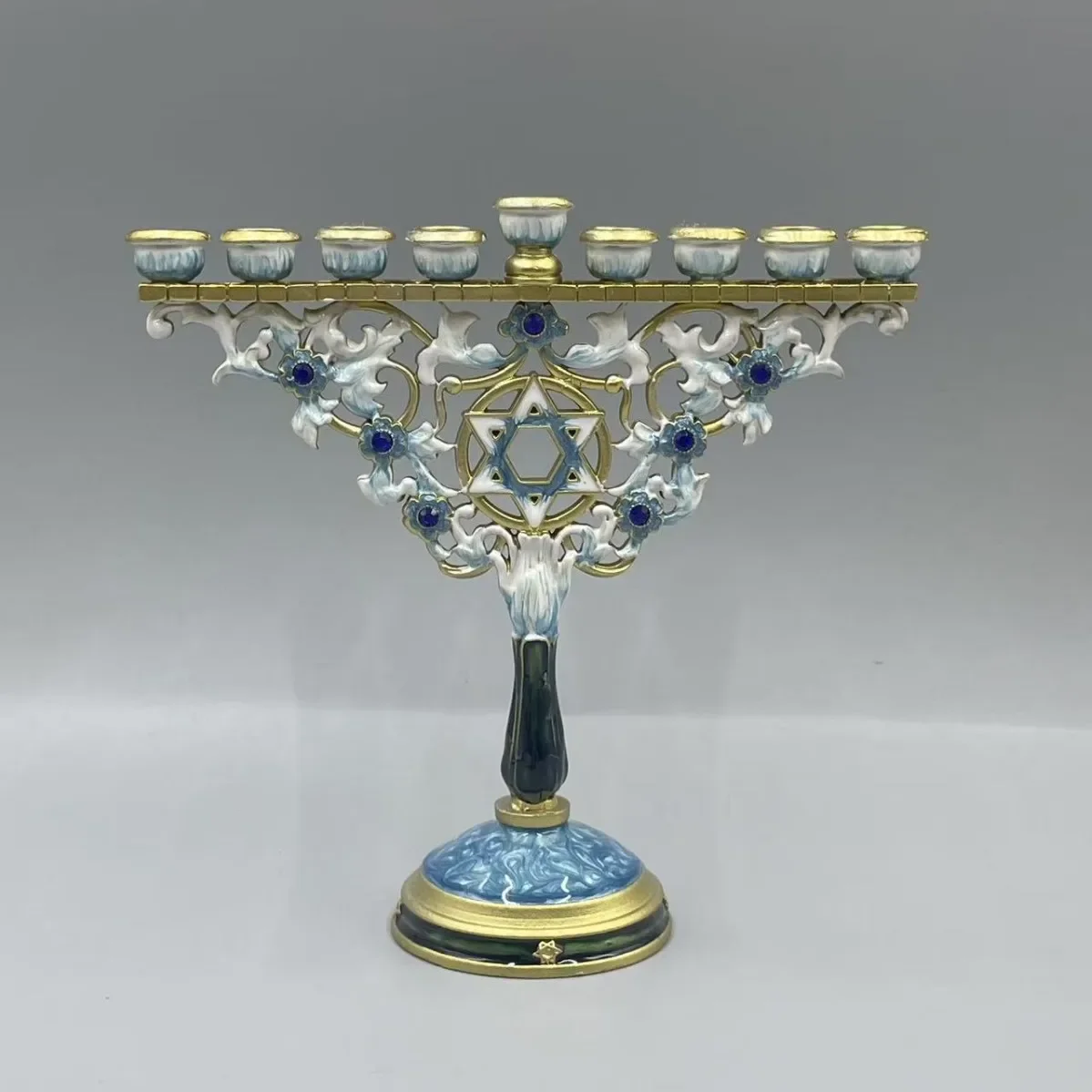DSA ornament candle holder enamel color nine-head lamp holder candle holder home decoration wholesale