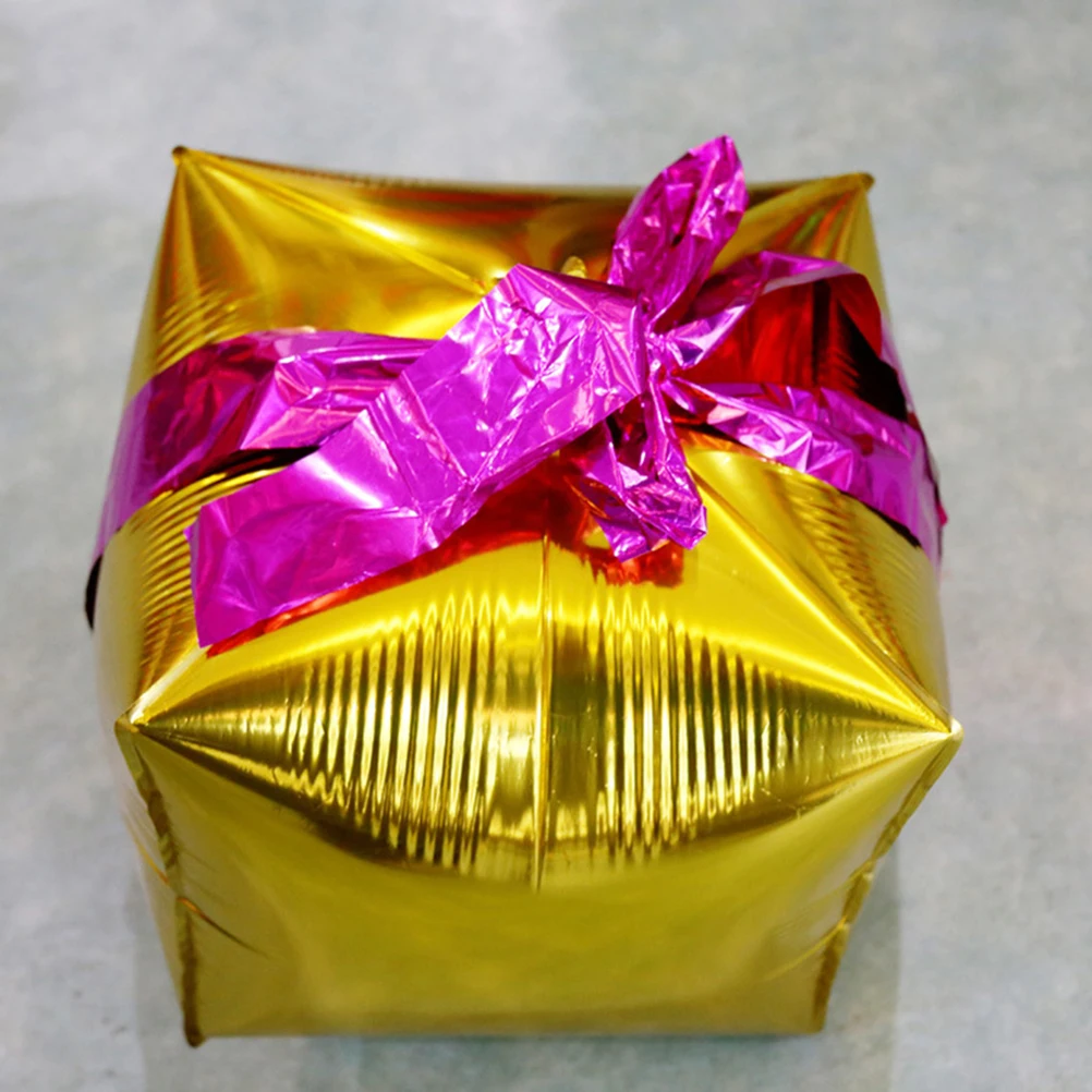 

2 Pcs Balloon Gift Box Christmas Decoration Balloons Party Aluminum Foil Supplies