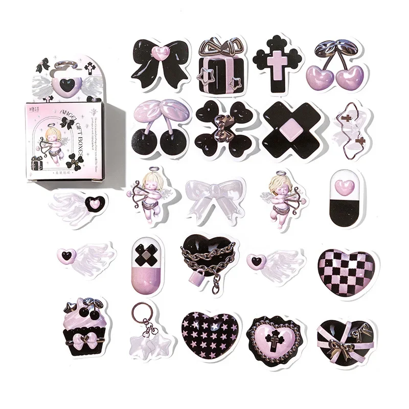 46PCS Kawaii Graffiti Sticker Diary Album Phone Sticker Decors Journal Planner Scrapbooking Stickers Kpop Card Holder Sticker