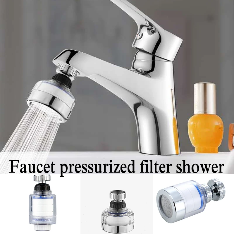 Kitchen Pressurized Faucet Splash-Proof Universal Tap Filter Sprayer Nozzle Water Saving Filter Shower Head Nozzle Tap Connector