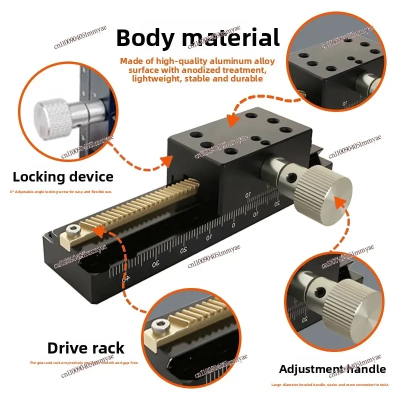 X-axis dovetail slot slide table LWX40/25/60 vertical lifting gear manual
