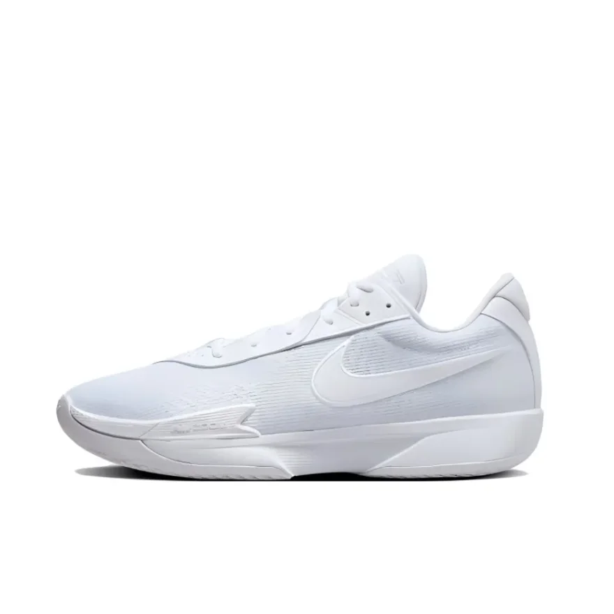 Nike Air Zoom G.T. Cut Academy Comfortable Simple Men's Low Top Basketball Shoes Shock Absorbing Anti-slip White