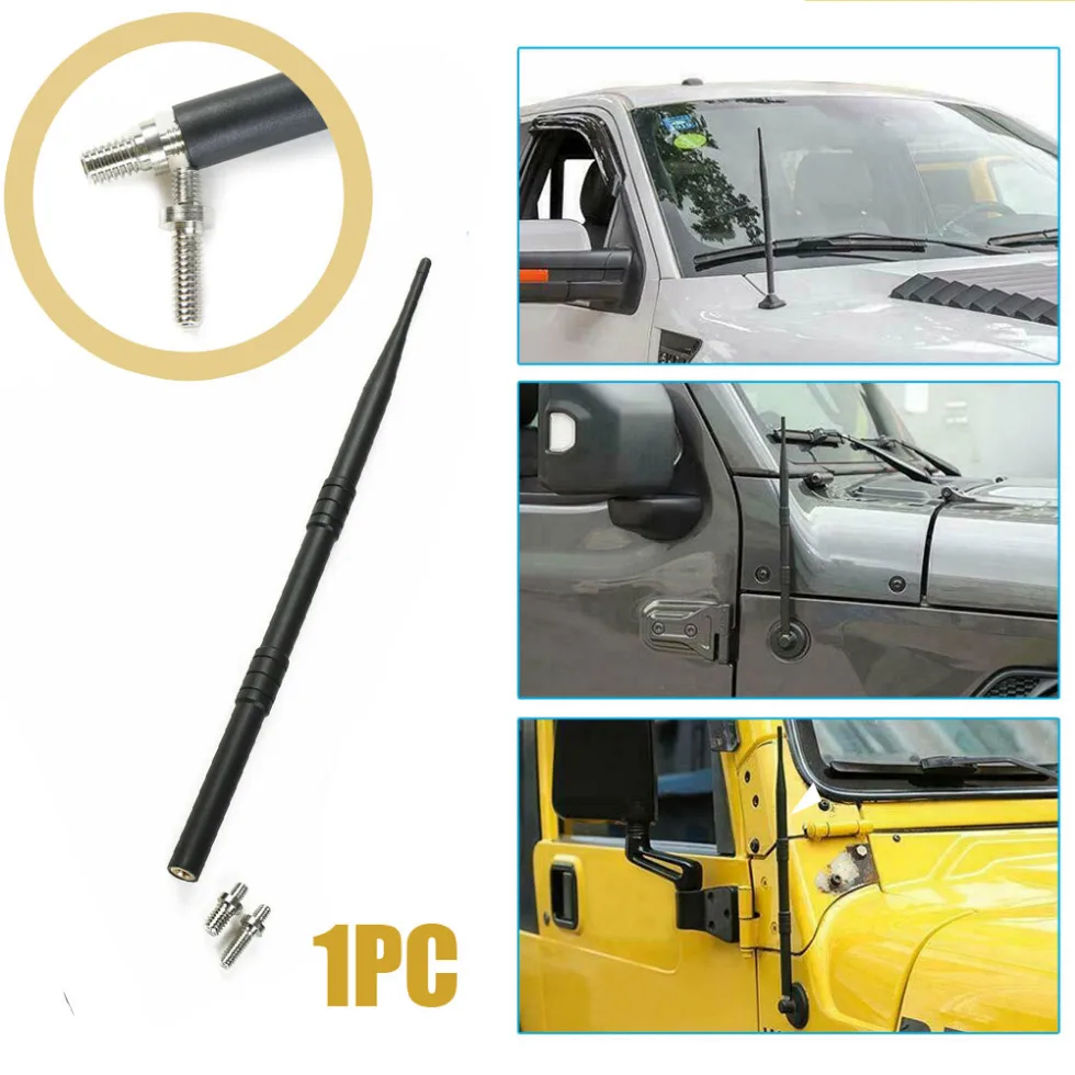 

1pc Auto Radio Antenna Durable Parts Car Exterior Accessories for 2007-2021 Jeep Wrangler JK JKU JL JLU Gladiator JT P