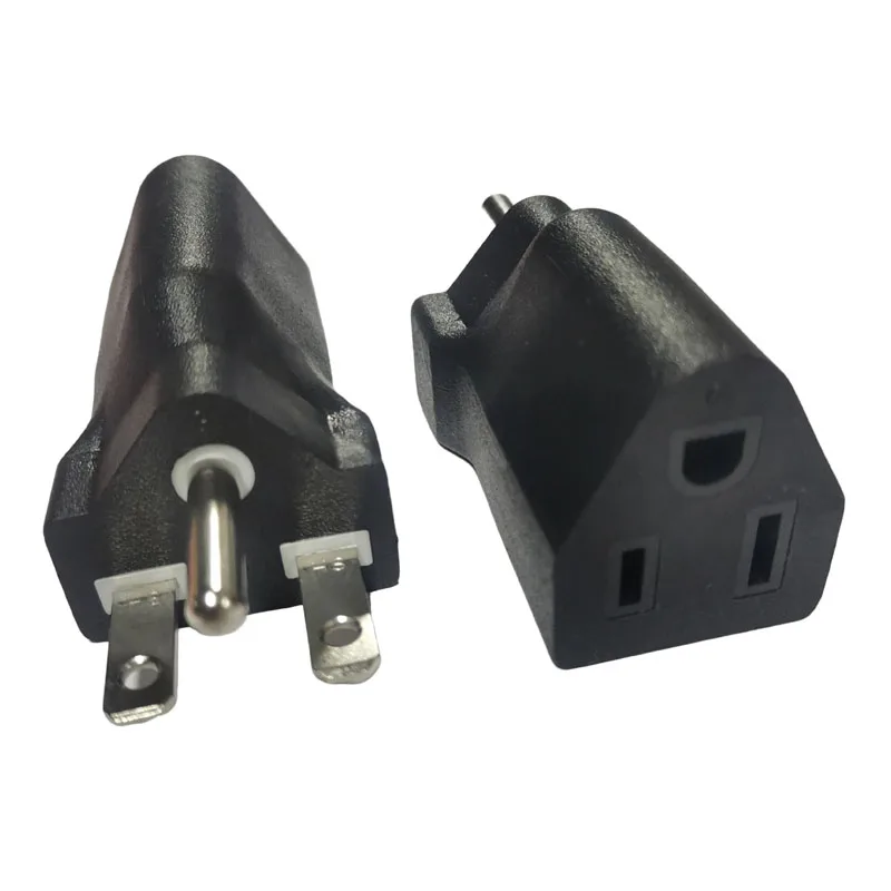 1pcs Black US Male to Female Power Adapter Plug USA AC Nema 6-15P to 5-15R Female 3 Prong Travel Plug socket converter