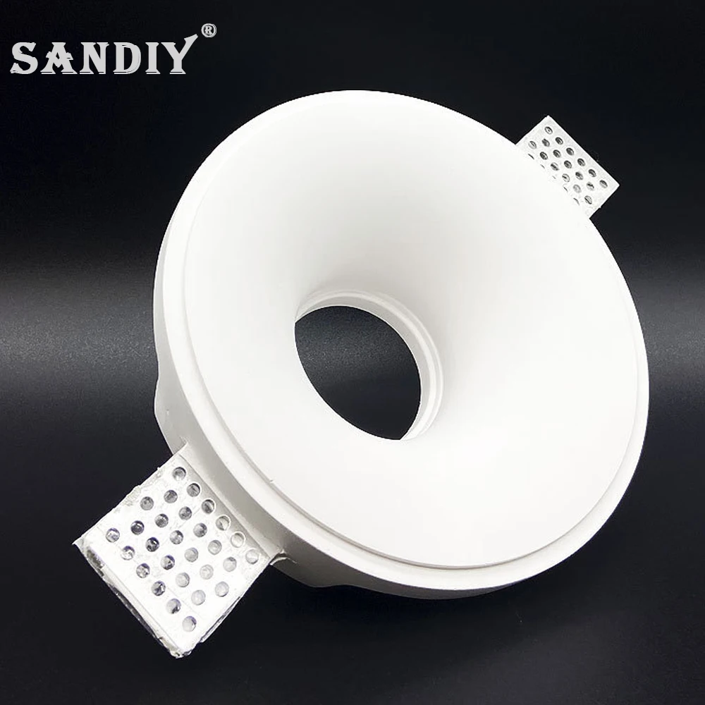 SANDIY Recessed Ceiling Lights Gypsum Spotlights GU10 Led Spot Lamp Square Round COB Downlights 7W/10W for Livingroom Corridor