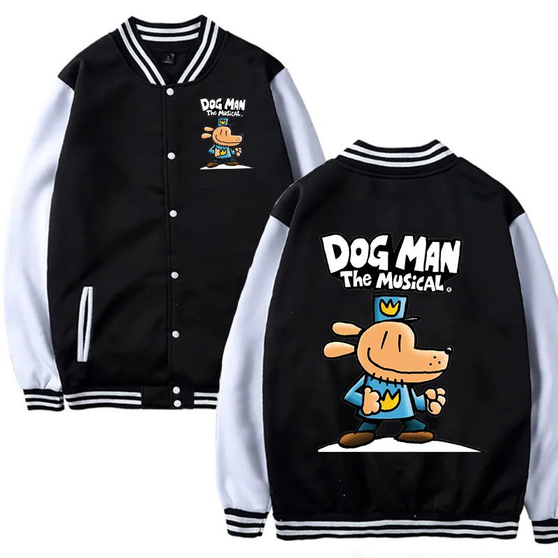 Spring Autumn Children Jacket DOGMAN Outerwear Funny Cartoon Print Baseball Uniform Boys Girls Cartoon Birthday Gift Kids Coat