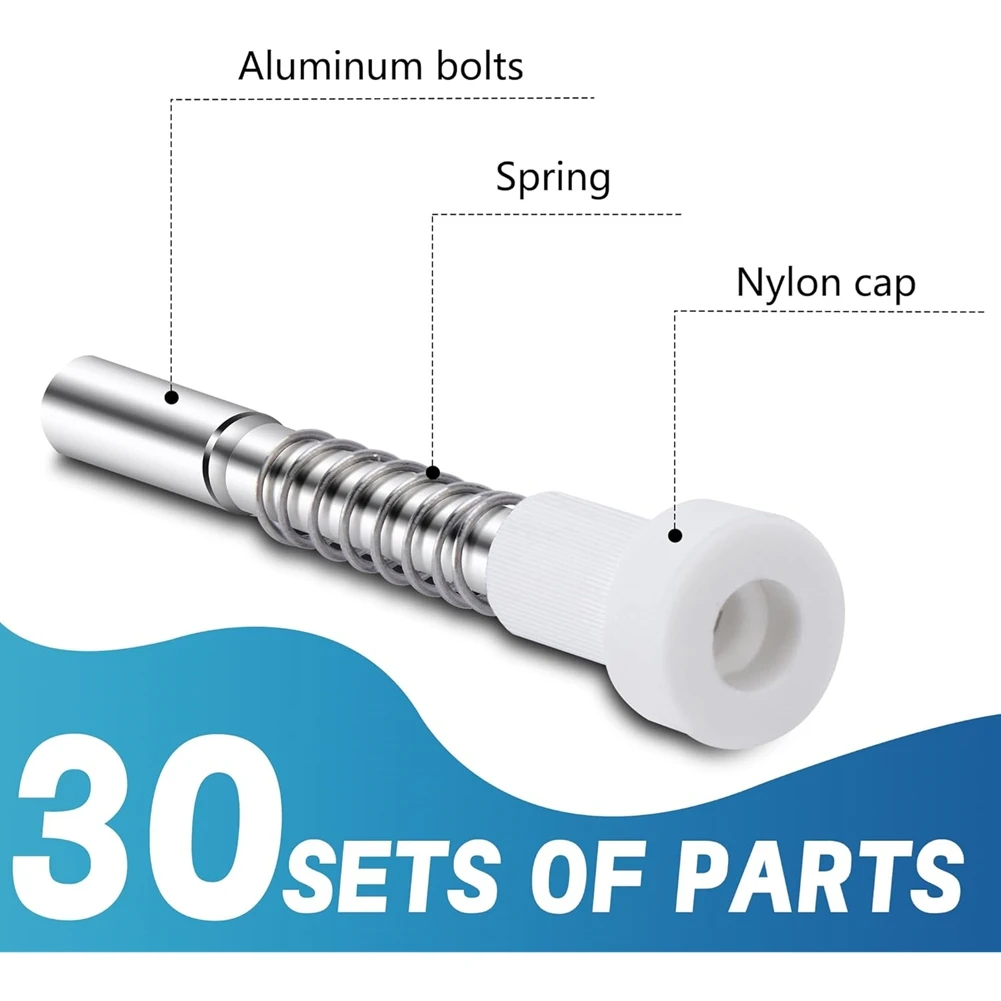 AC23-Aluminum Alloy Window Screen Plunger Retainer Pins- 12 Pack Latches With Caps(5/32