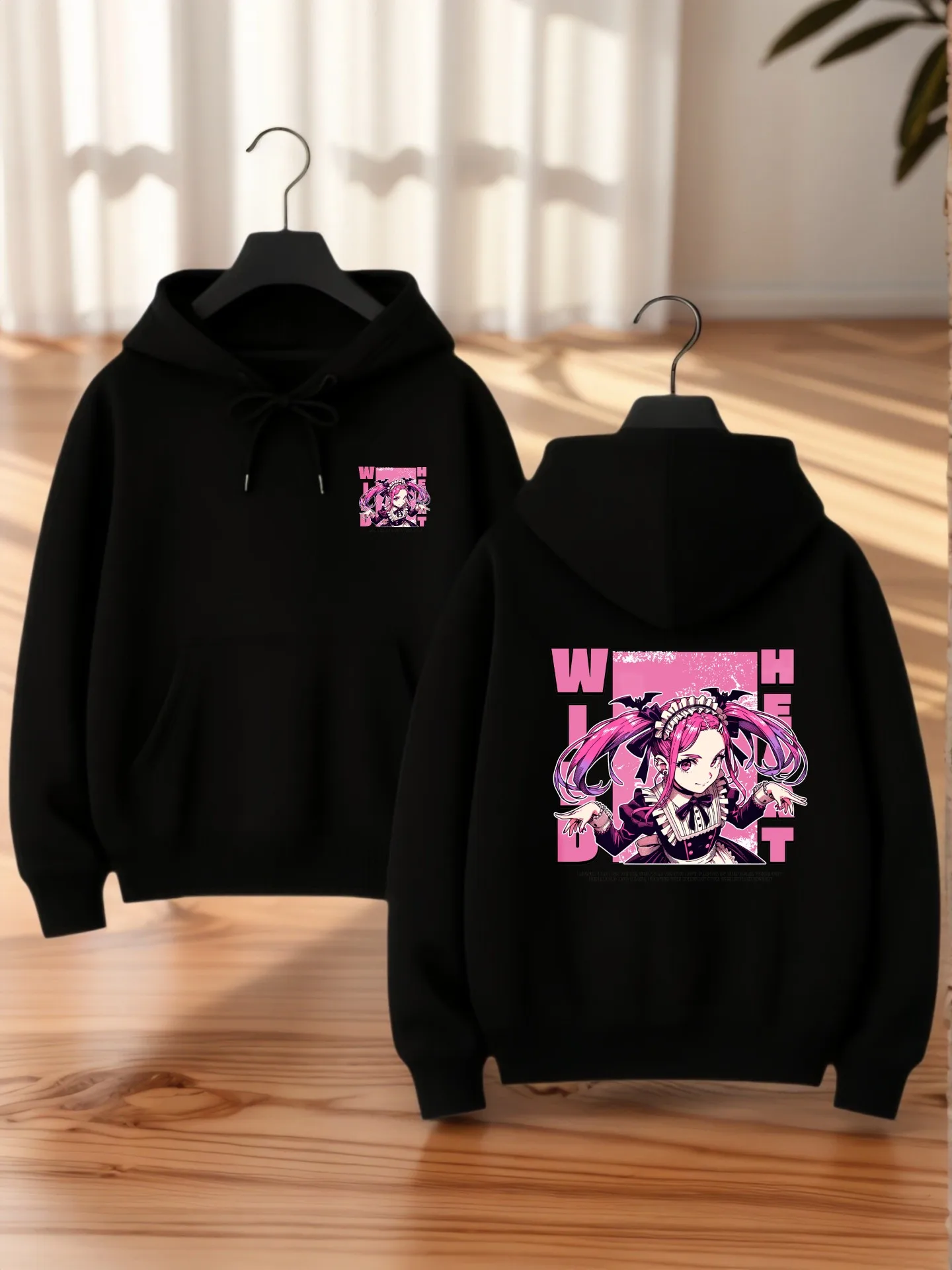 

Graphic Hoodie Women, Smiley Face Print, Casual Aesthetic, Cotton Blend, Casual Everyday Wear, For Teens