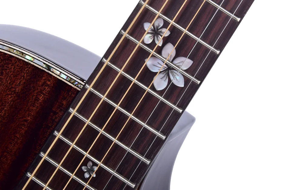 Wholesale price Kaysen OEM brand 6 steel string high-gloss fishing  cutaway electric acoustic guitar made in China