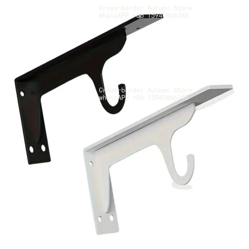 Metal Closet Rod Support Holder Anti Slip Closet Rod End Bracket Hardware Fitting for Wardrobe Closet Garment Rail Installation