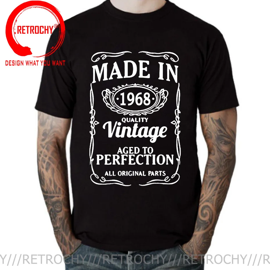 Vintage 1968 Classic 50 Years Old Birthday T Shirt Made in 1968 50Th Birthday T-shirt Father Day Present Born in 1968 Tee Shirt