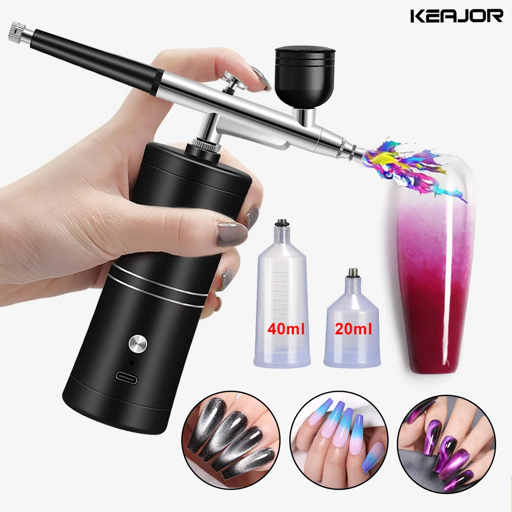 Airbrush Nails Art Paint Compressor Cake Painting Portable Mini Airbrush for Makeup Nails Art Decoration Airbrush Compressor