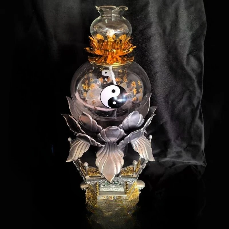 

Five lotus butter lamps, Buddha lamps, temples, everbright , offering , Buddhist utensils, road utensils