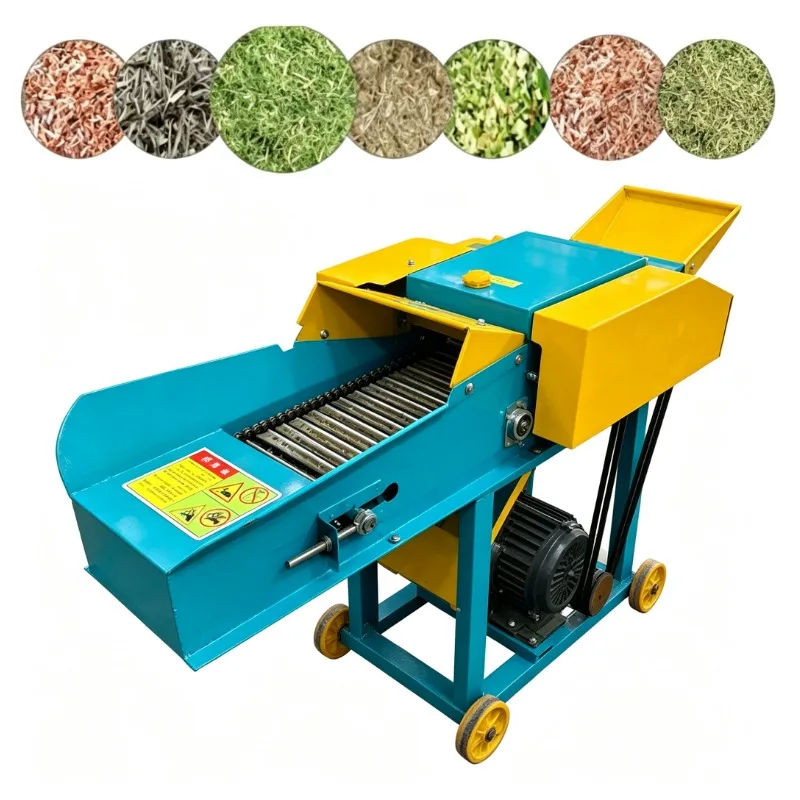 Feed Processing Silage Machine Kneading and Crushing Feed Grinder Machine Shredder Farm Chaff Cutter Machine Factory