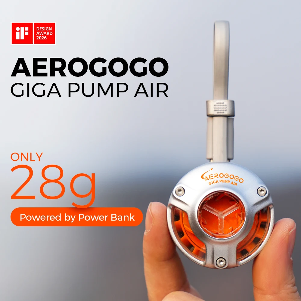 Bomba de Ar Aerogogo GIGA - Bomba Portátil de 1oz para Colchões Infláveis, Colchonetes, Sacos a Vácuo e Infláveis