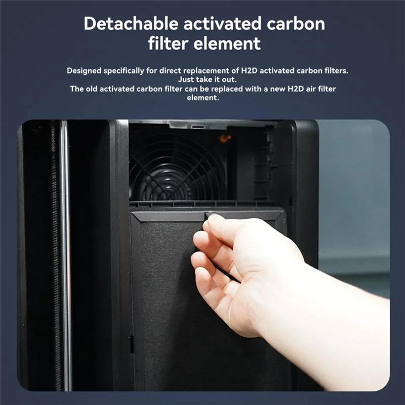 

-A95Z 2Pcs Air Filter For Bambu Lab H2D Activated Carbon Air Purifier Filter Replace For H2D 3D Printers Accessories