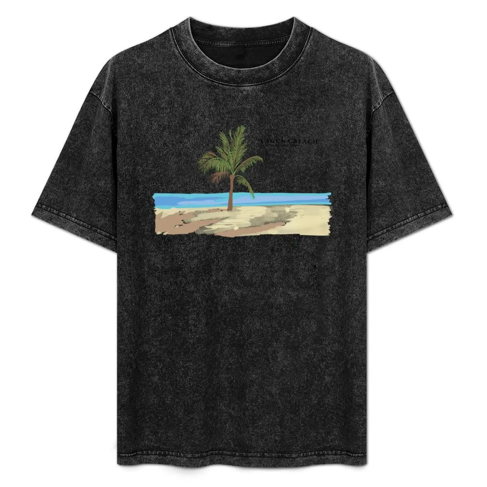 ラグナビーチ-ロゴ-パームツリーデザイン-tシャツ-速乾フィッシングtシャツ