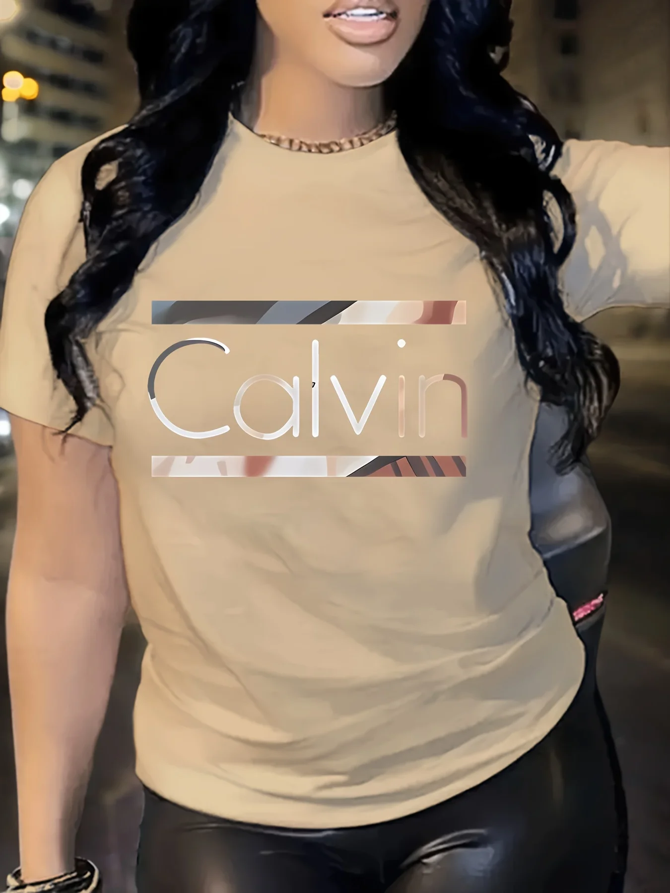 

2025 Summer New Women's Printed Letter Short Sleeve Comfortable Loose Suitable for Giving to Good Friends as a Gift