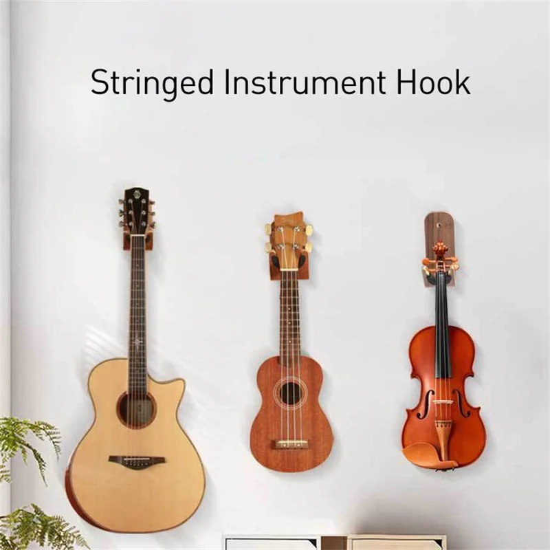 Stringed Instrument Hanger Household Hanging Storage Rack Wall Mounted Holder Bracket Space-Saving Loadbearing Guitar Type