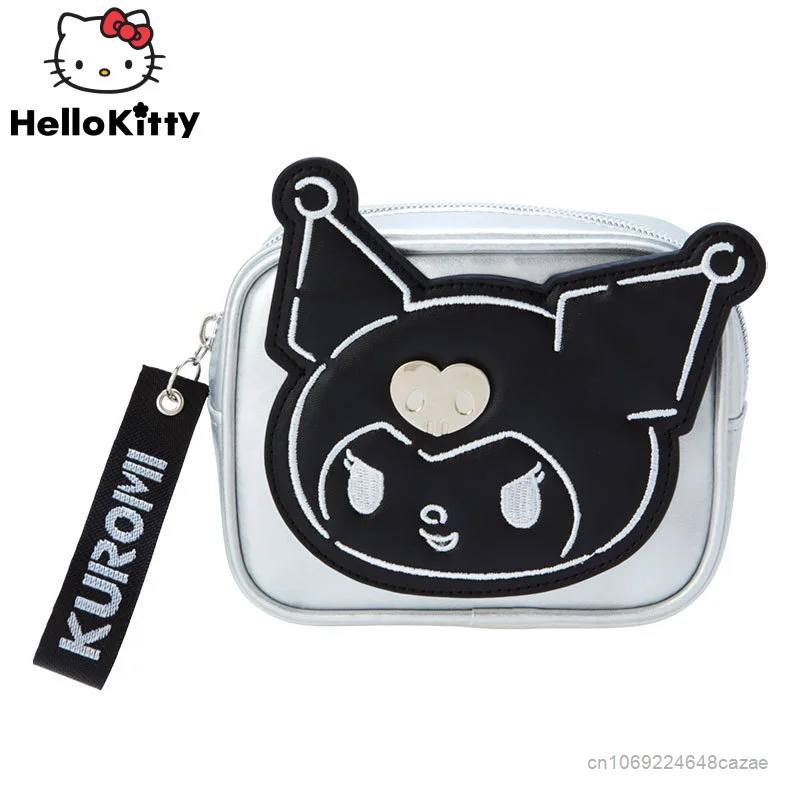 Sanrio Kuromi PU Leather Purses Women Mini Handbag Makeup Bag Camera Bag Cute Storage Bags Student Cartoon Trend Wallets Pouch