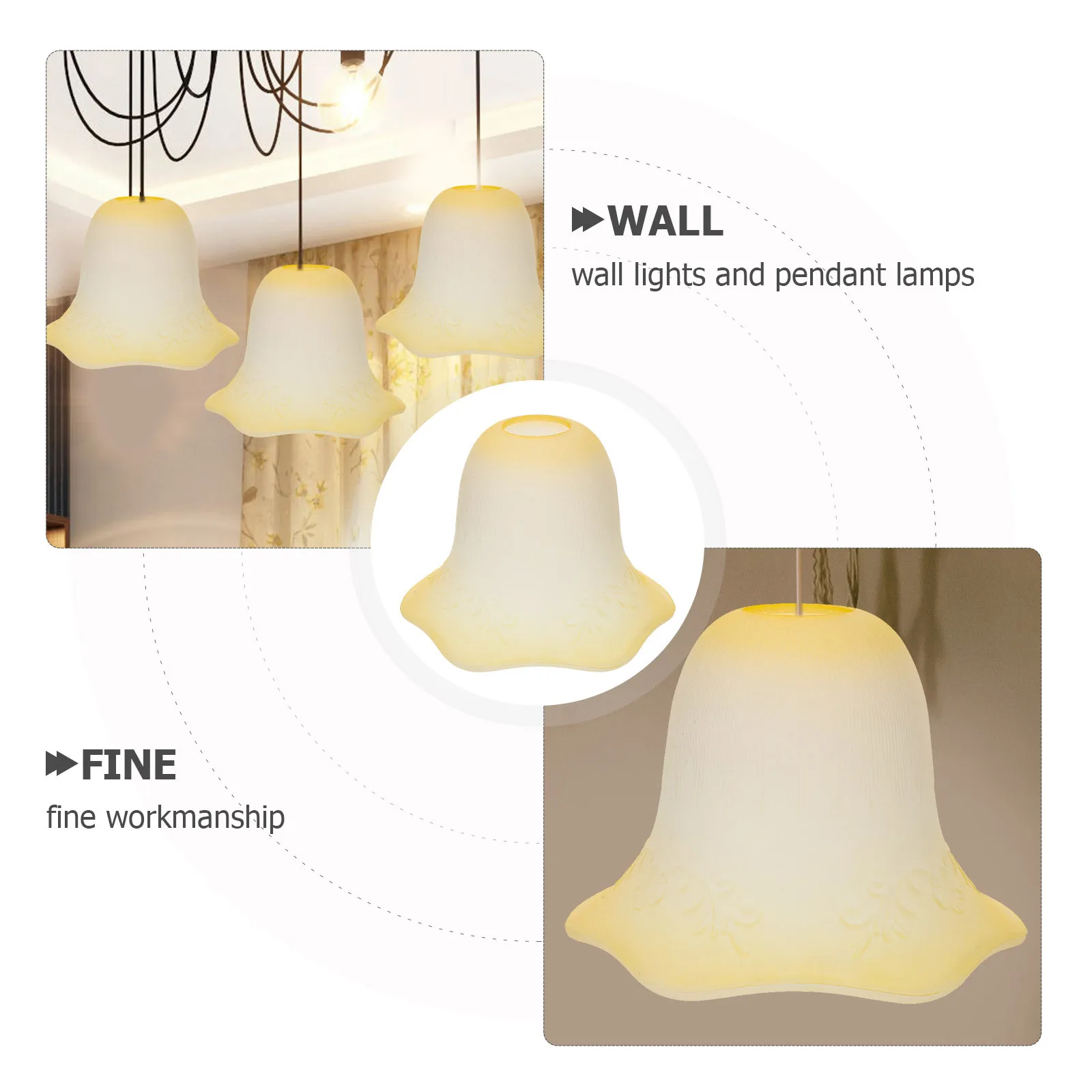 

Стеклянный абажур, нежная замена для потолочного подвесного светильника, элегантный стеклянный абажур, крышка домашнего светильника