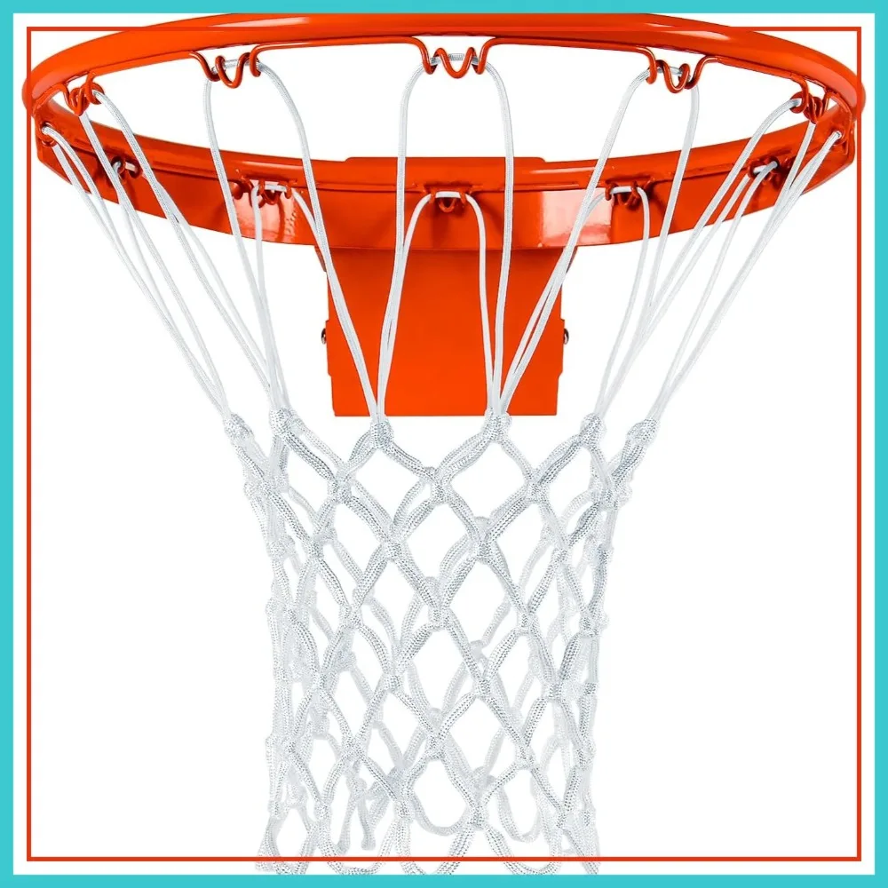 

Heavy Duty Basketball Net Replacement, Fits Standard 12-Loop Rims, Indoor Outdoor Use, White