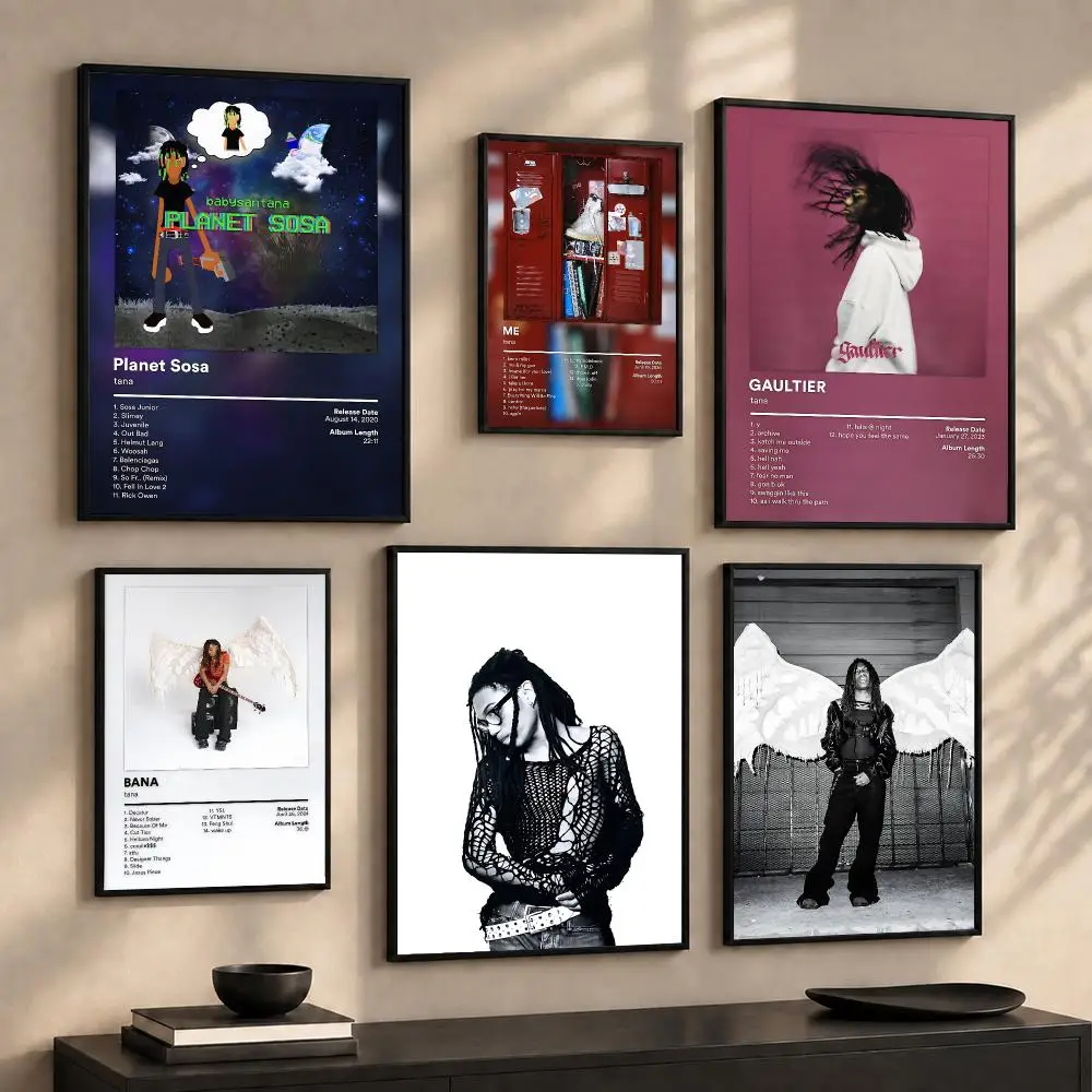 Underground Rap Artist T-tana Painting Calligraphy Canvas Poster Wall Art Prints for Living Room Bedroom Home Decor Gift