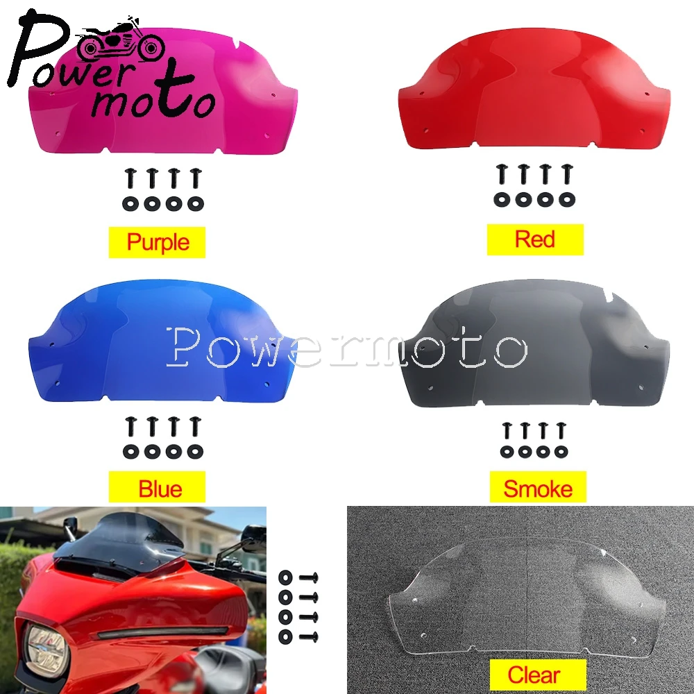 Motorcycle Smoky Windshield Wind Deflector Windscreen Fits For Harley CVO Street Glide FLHXSE FLHX/I 2023 2024-Later Accessories