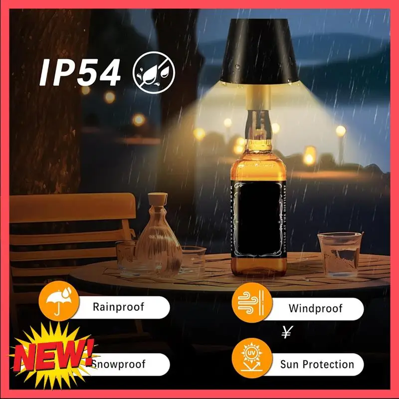

B17C LED Wireless Bottle Light Touch Table Lamp RGB And 3 Colors Bottle Lamp For Indoor/Outdoor Restaurants And Bars
