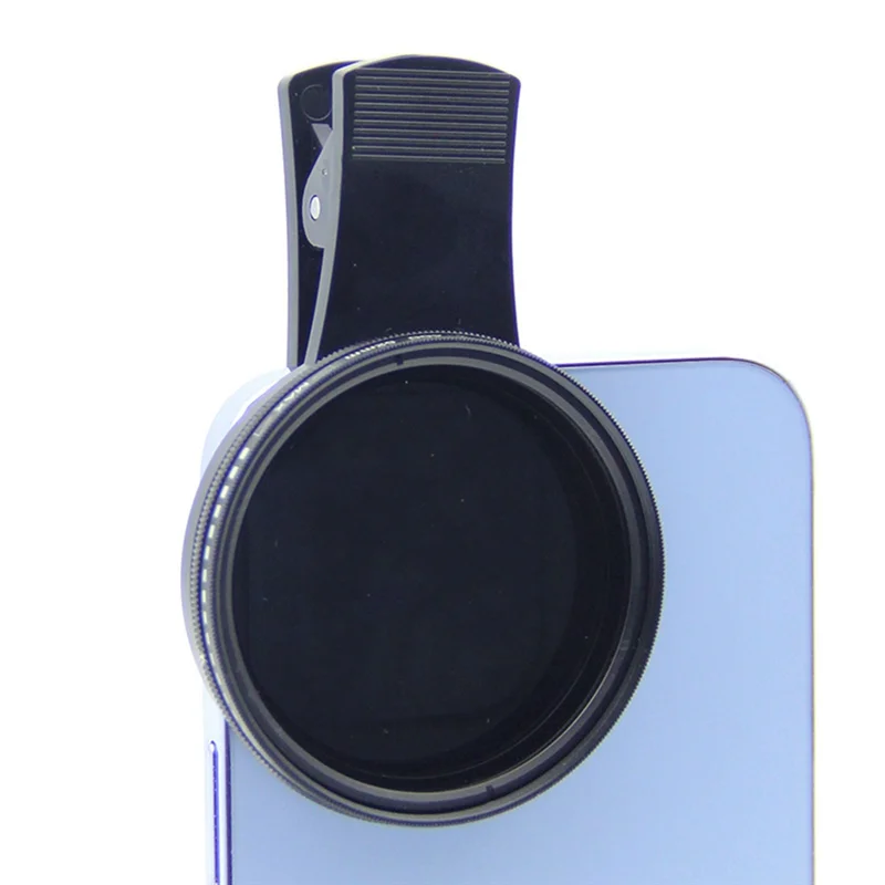 1 Set Solar Eclipse Phone Filter 52Mm Camera Lens Filter ND 2-400 Smartphone Lens Filter With Clip Lens Cap Durable Easy Install