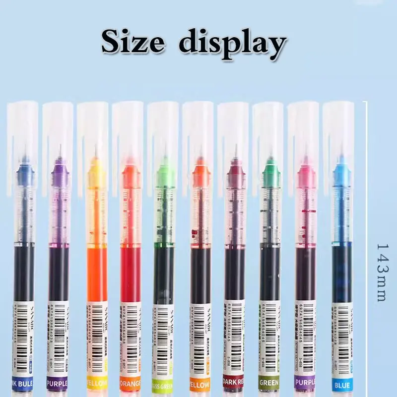 10本入り 大容量 速乾 ニードルチップ カラージェルペン 0.5mm 細字 ボールペン DIY 日記 描画 10色