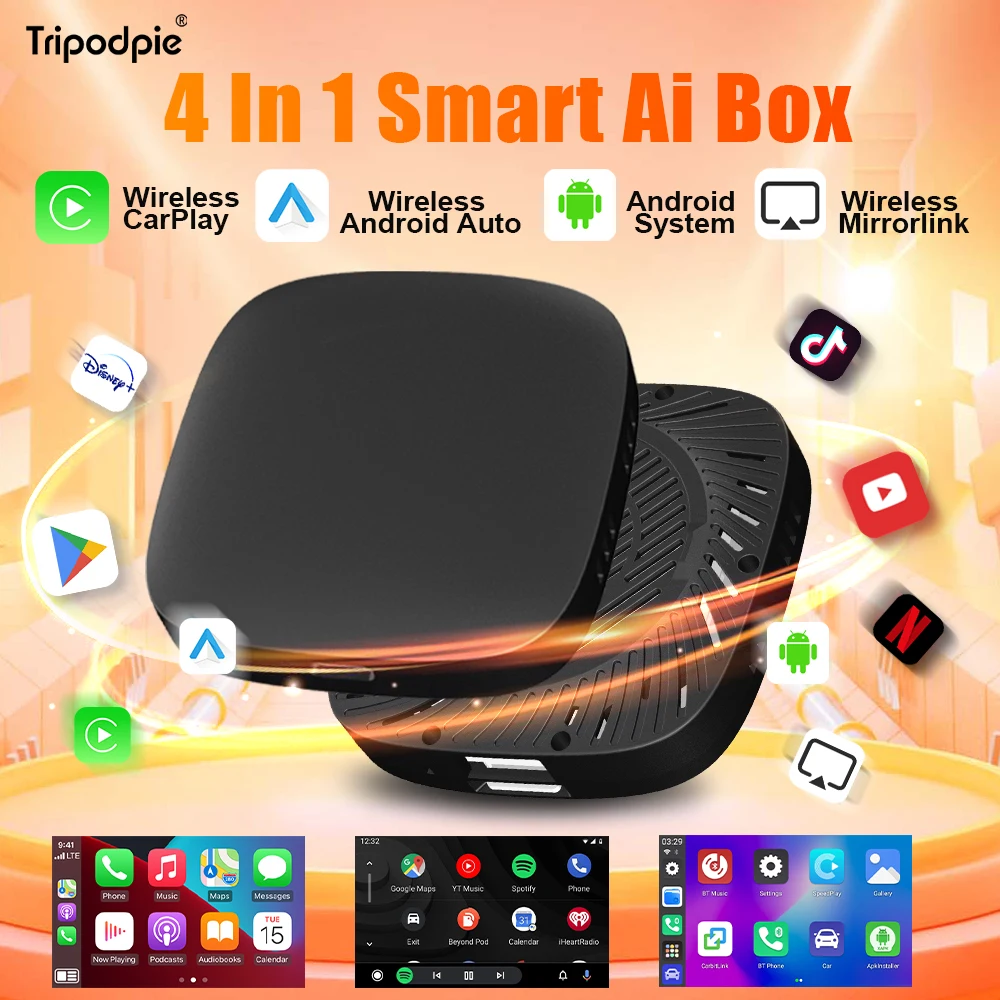 

Android Ai Box Wireless CarPlay Android auto для Youtube Netflix для Citroёn Volvo Benz Audi Mazda Chevrolet Ford Opel Hyundai