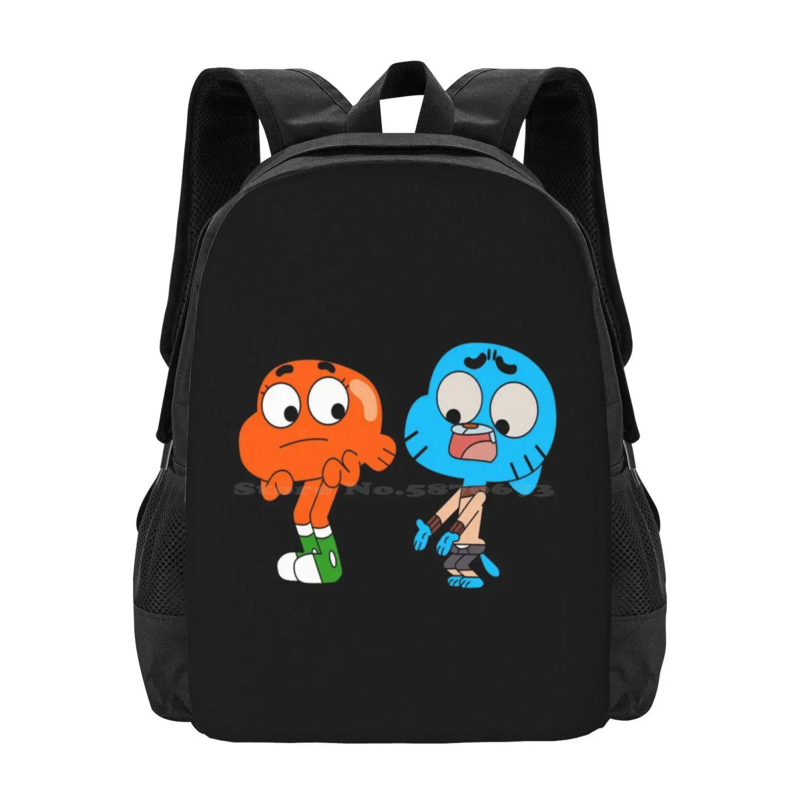 Gumball And Darwin, What The What Hot Sale Schoolbag Backpack Fashion Bags Cartoon Network What The What Gumball And Darwin