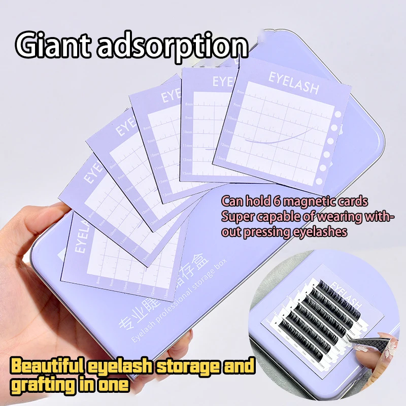 Single Layer Lash Extension Display Box Pallet Storage Box For Individual Suspended Magnetic Sheets Eyelash Protection Box