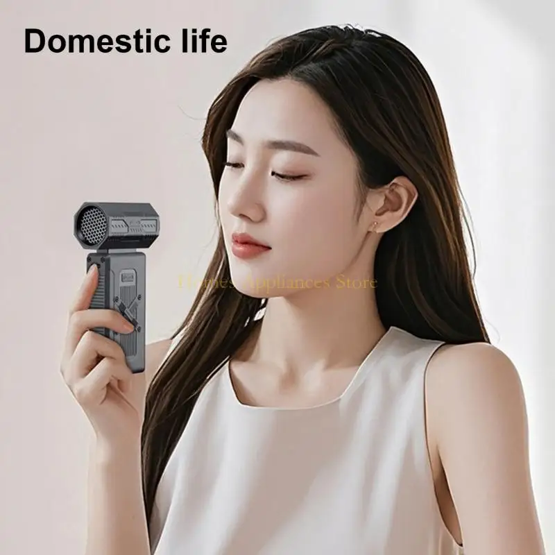 D0AB Multifuntional Handheld Fan Electric Air Duster 4000mAh Powerful Fan ABS Texture Perfect for Office Outdoor Travel Use