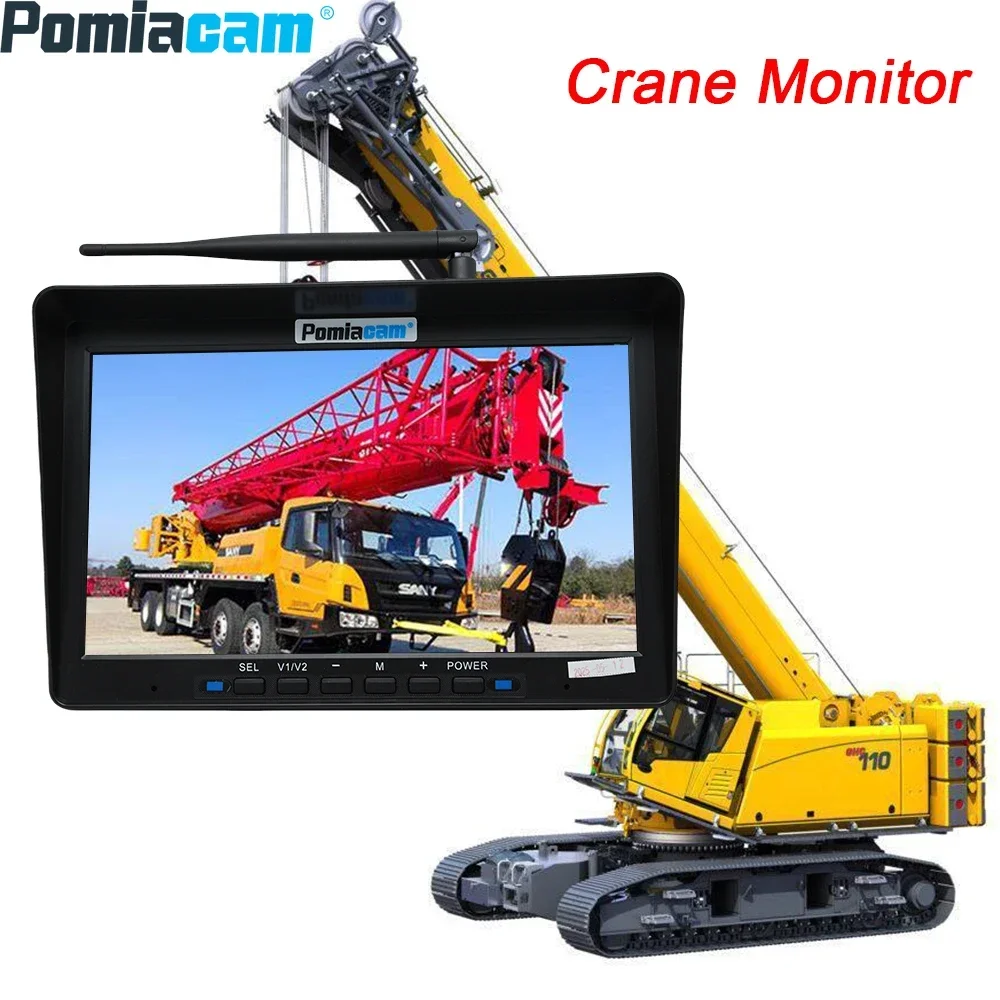 CCTV Camera Crane Monitor WIFI MCAM 10.1 IPS Screen 1080P Loop Recording Wireless Monitor 8x/30x Zoom Suitable for Tower Crane
