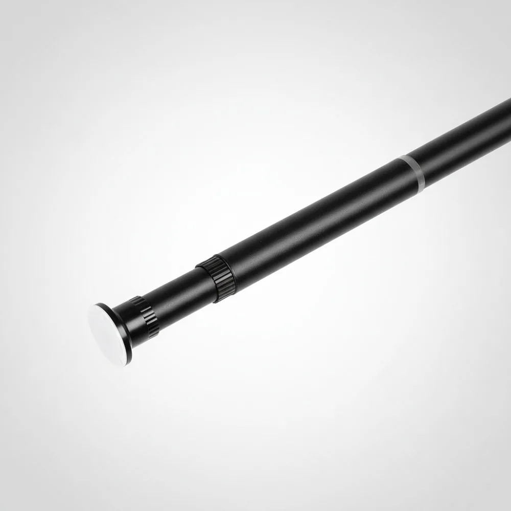 

Adjustable Tension Rods 122-150 Inch, No Drill Room Divider & Curtain Pole for Large Windows, Heavy Duty Black