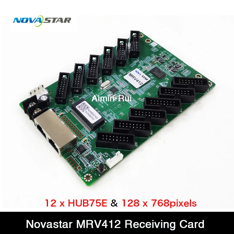 

Novastar DH7512-S / MRV412 Full Color Receiver Card Control Range 512 x 512 Pixels 12 x HUB75 for LED module