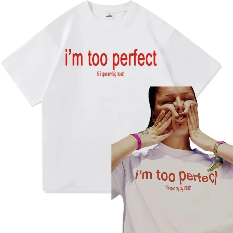 المغني لولا يونغ أنا مثالي جدا تي شيرت موضة الرجال/النساء الجمالية إلكتروني قميص مطبوع جودة عالية عادية القطن تي شيرت #1