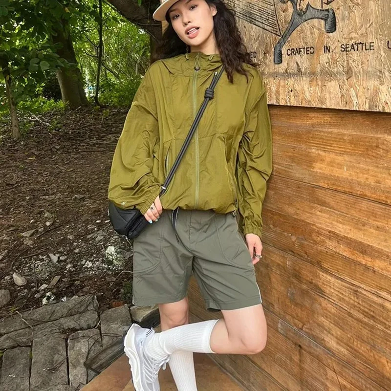 Outdoor Sun Protection Jacket Women Summer Lightweight Breathable Sportswear Quick Drying Hoodie Thin Skin Mountaineering Coat