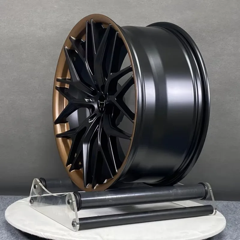 Sunland Factory Wholesale Forged Wheels Customization 19 20 21 22 Inch Matte Black with Matte Red Bronze Finish Wheel Hub