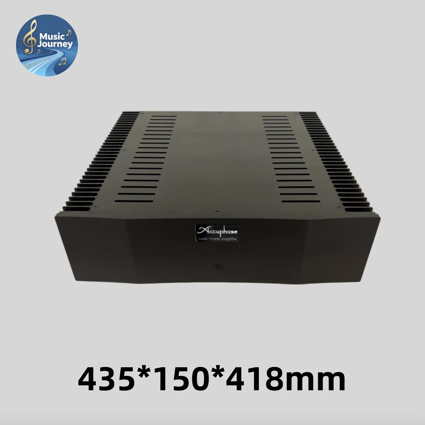 435*150*418mm Accuphase‑style All Aluminum Class‑A Pure Post‑Stage Amp Chassis, Dual‑Side Heat‑Sink, Home DIY Hi‑Fi Enclosure