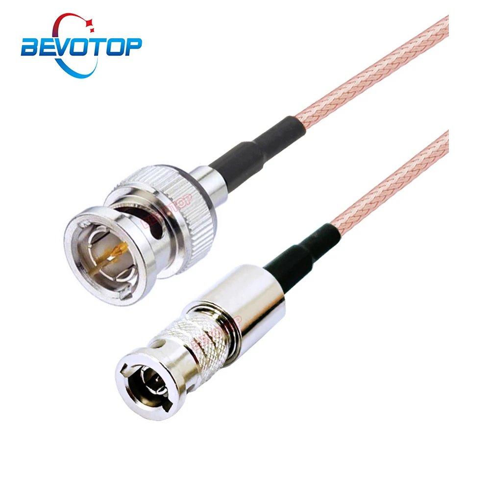 BEVOTOP Nowy kabel HD BNC RG179 75 Ohm Micro BNC męski do BNC męski wtyk RG-179 RF Pigtail HD Video Mini BNC do BNC Jumper Line
