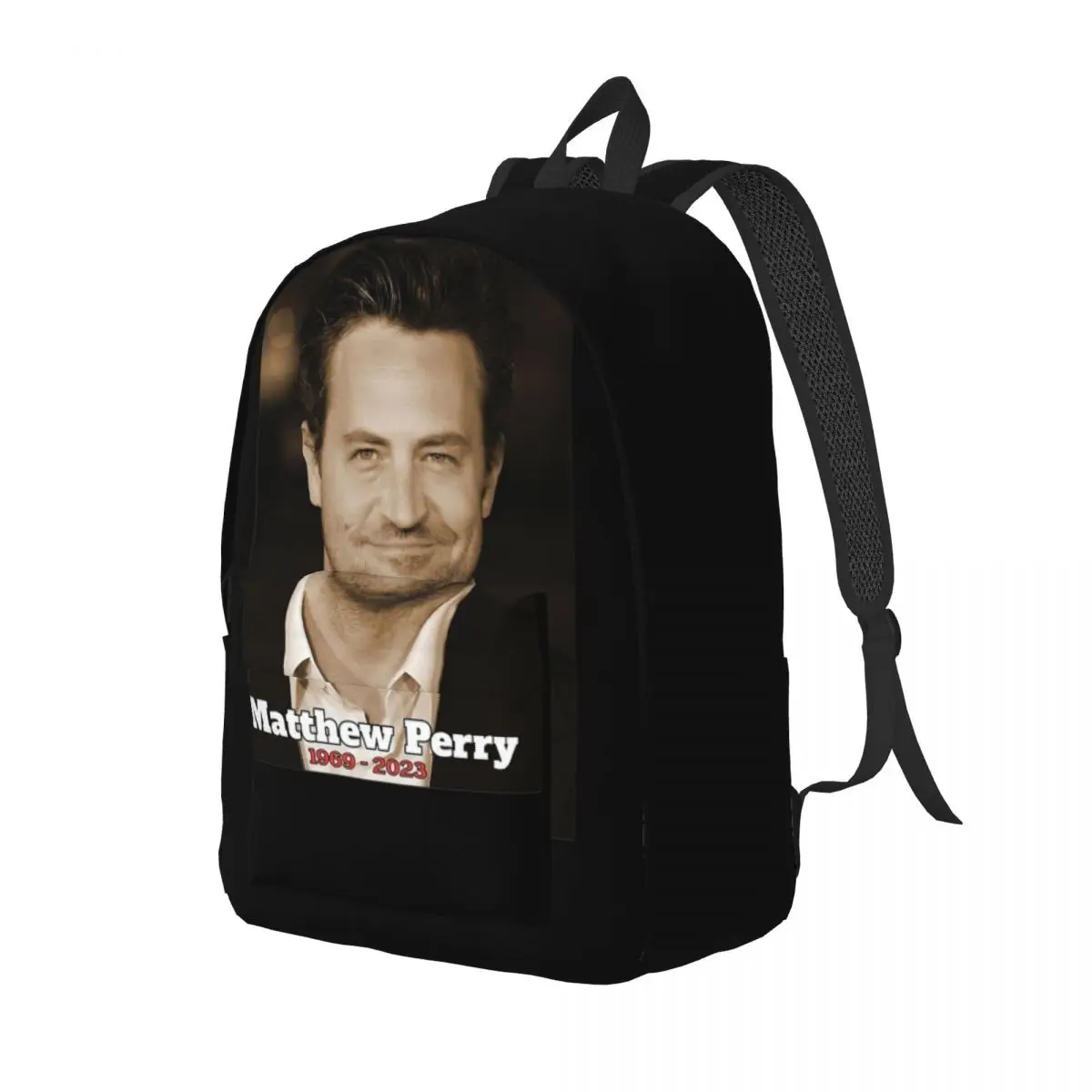 Rip Matthew Perry 1969 2023 Fashion Backpack Outdoor Student Business Thank You Memories Daypack for Men Women Laptop Bag