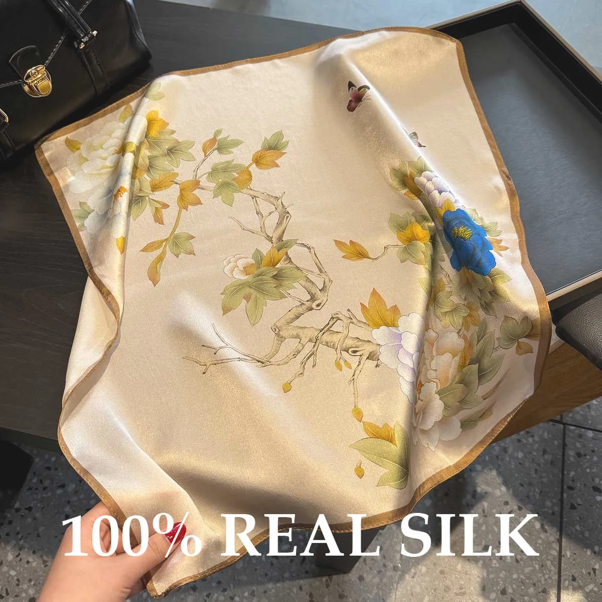 

Новый 100% натуральный шелк, роскошный высококачественный пончо из пашмины, хиджаб, квадратный шарф, шарфы-хиджабы, многофункциональное украшение