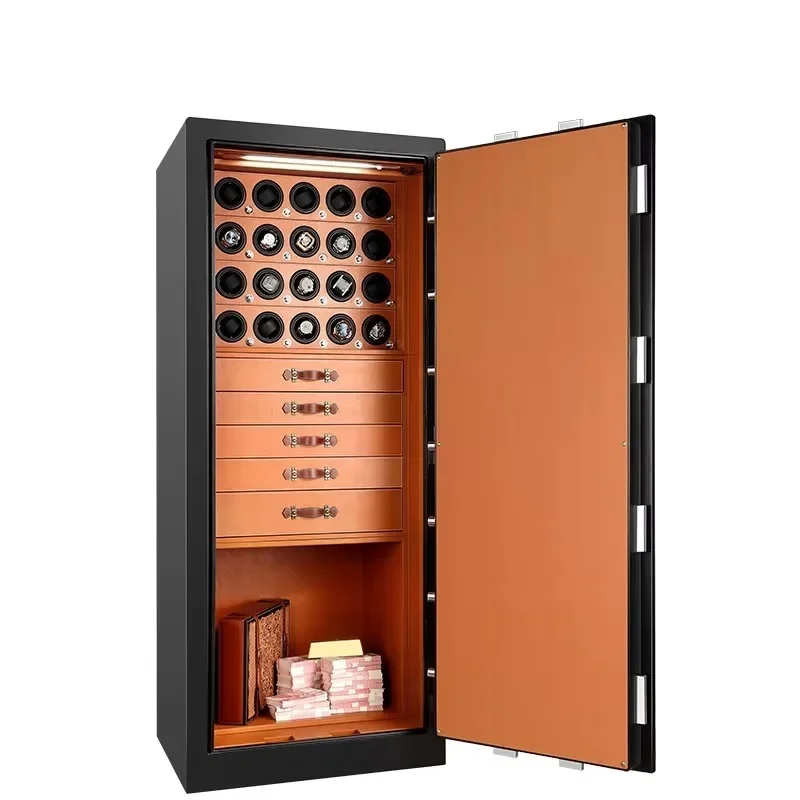 【Fashionable】Hot Sale Mechanical Safe Deposit Box 5/10/12/20/24/40/60 Watches Winder with Jewelry Drawer