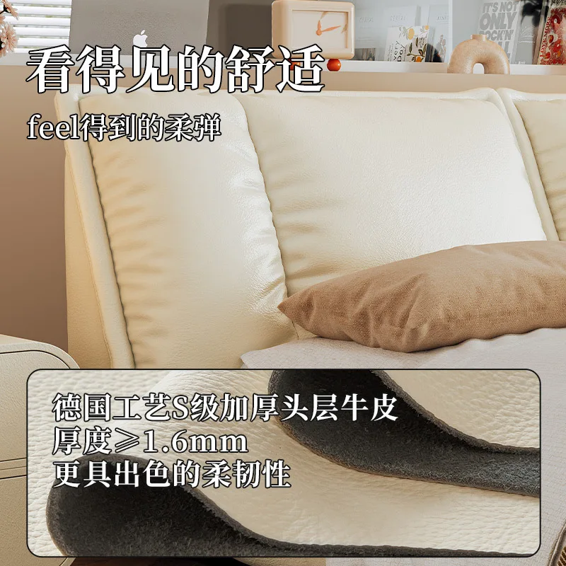Light luxury bed double master bedroom high-end atmospheric bed leather soft bag sailing bed