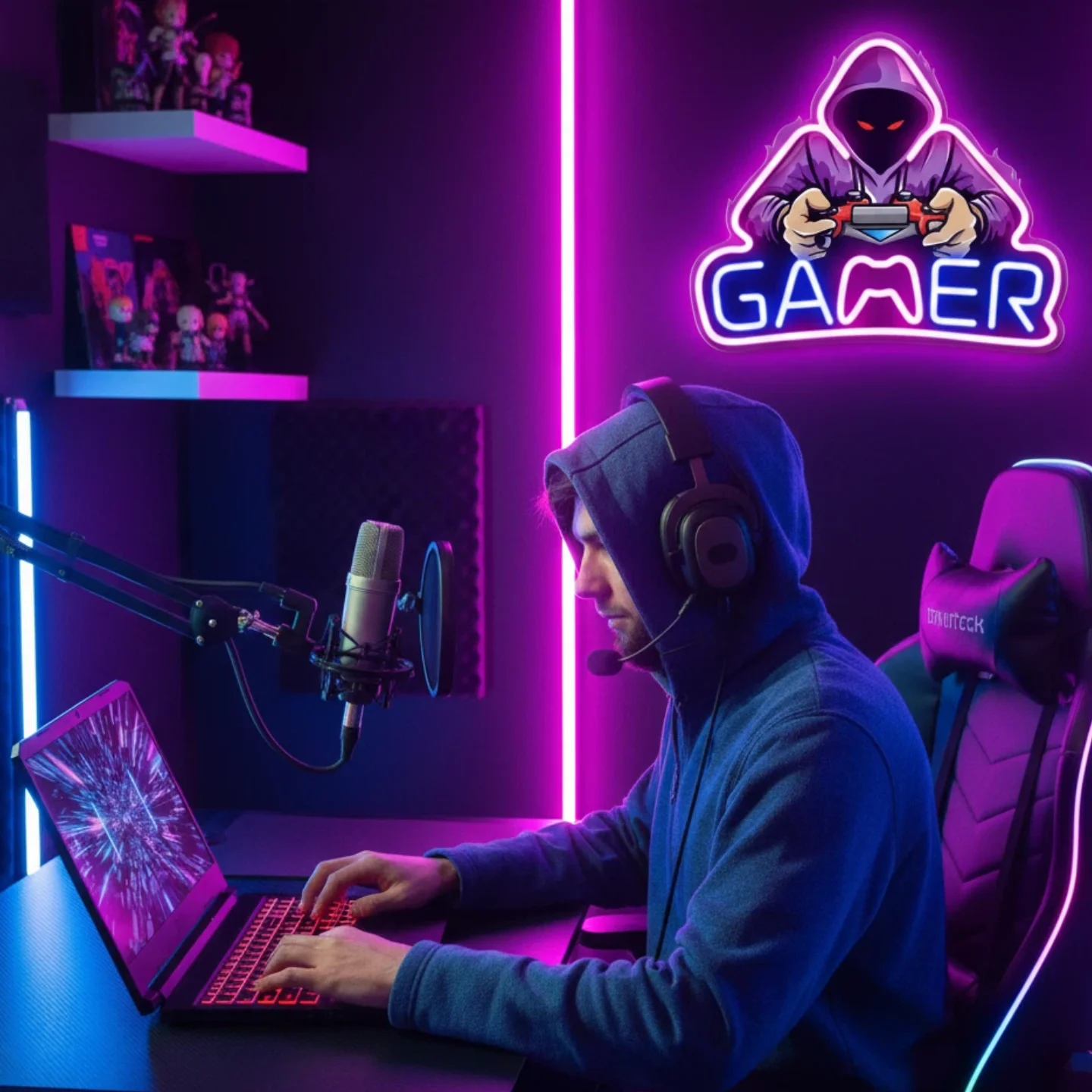 

Неоновая вывеска с игровым контроллером, светодиодный декор для геймерской комнаты, подарок на день рождения, День святого Валентина, выпускной, Рождество для сына, мужа, парня