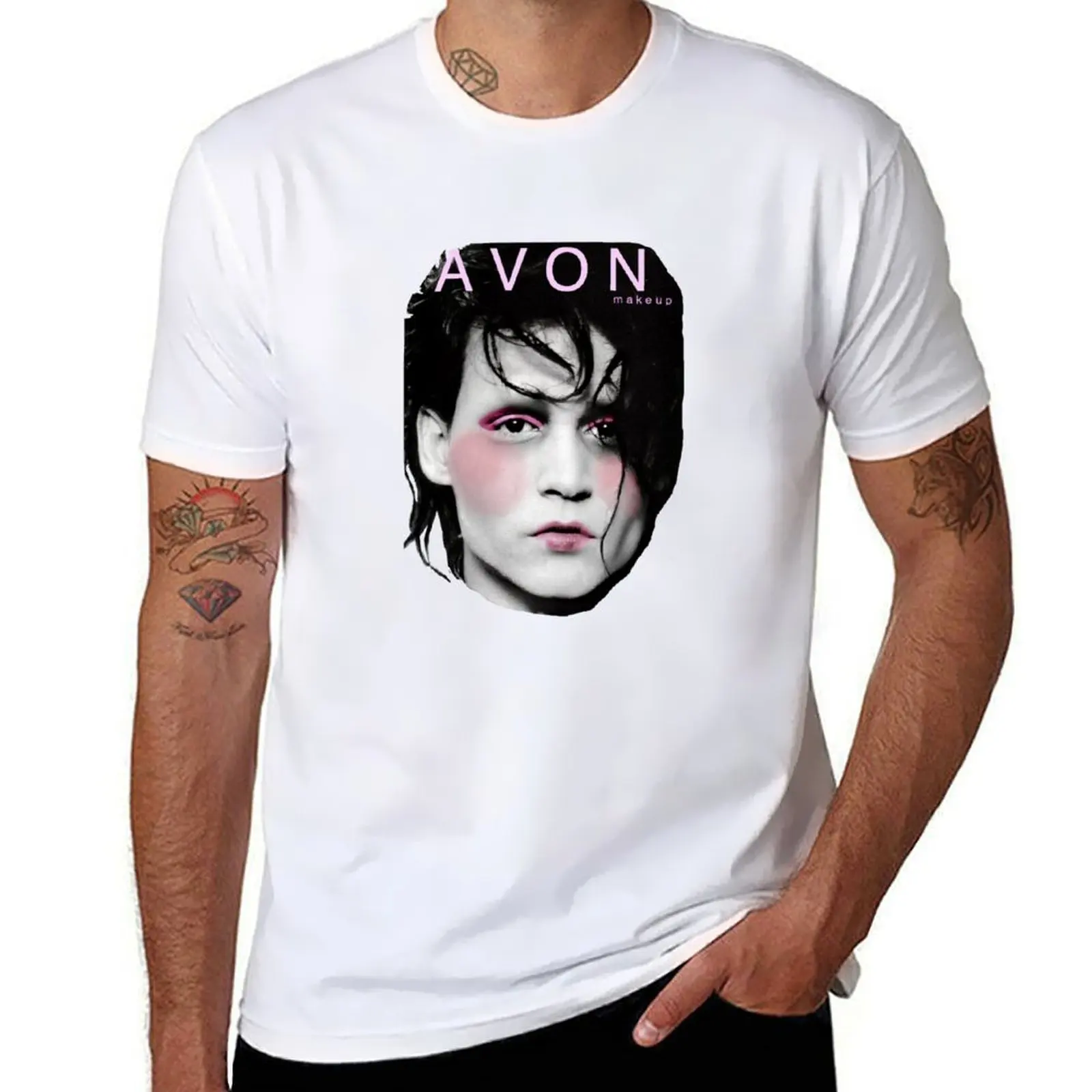 Edward mãos de tesoura Avon Camiseta anime camisetas camisetas grandes para homem camiseta gráfica vintage